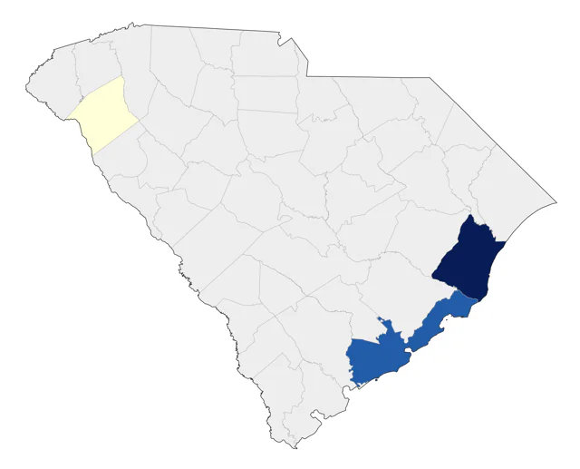 Long-tailed Jaeger county map
