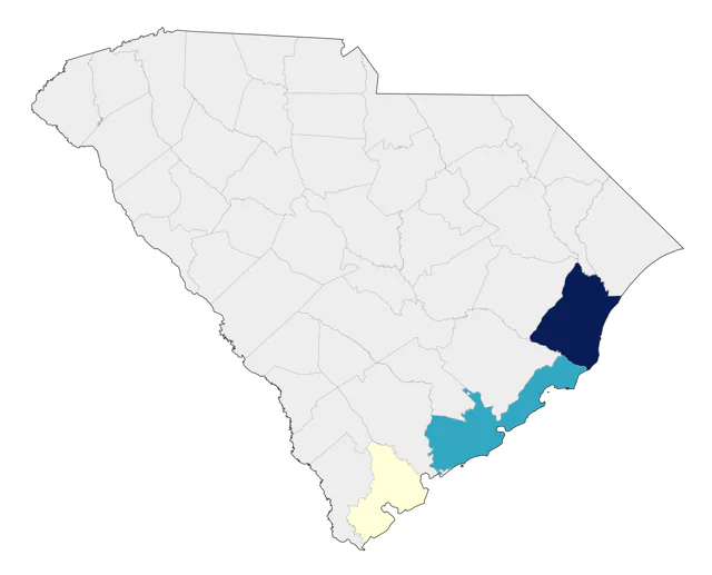 Masked Booby county map