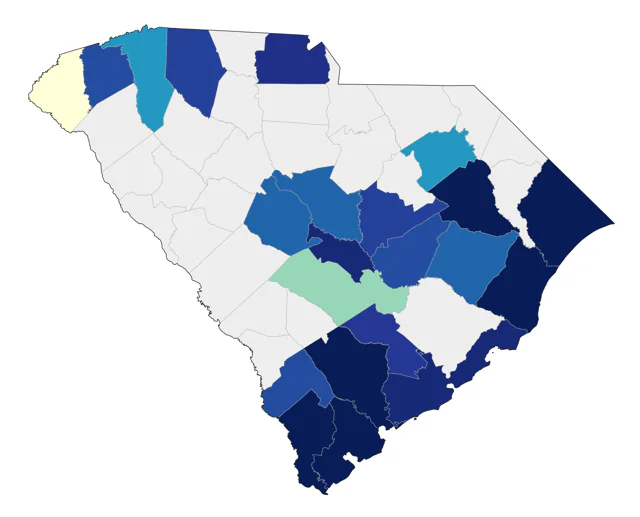 Mute Swan county map