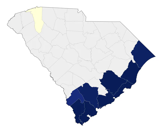 Nelson's Sparrow county map