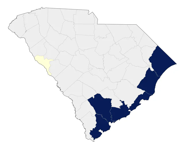 Parasitic Jaeger county map