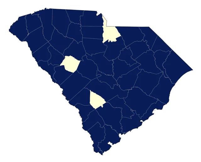 Pied-billed Grebe county map
