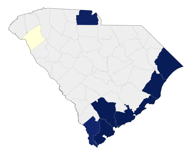 Piping Plover county map