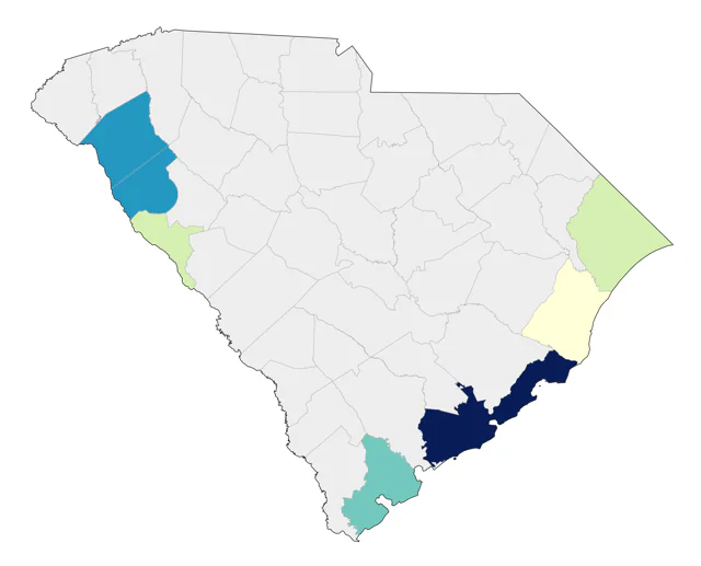 Pomarine Jaeger county map
