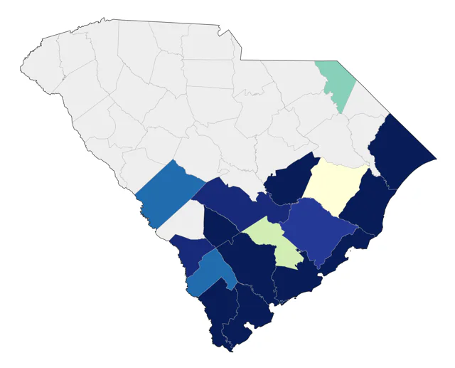 Purple Gallinule county map