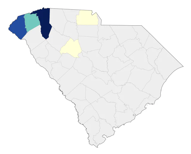 Red Crossbill county map