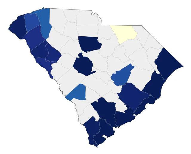 Red-throated Loon county map