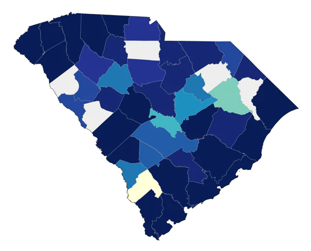 Redhead county map