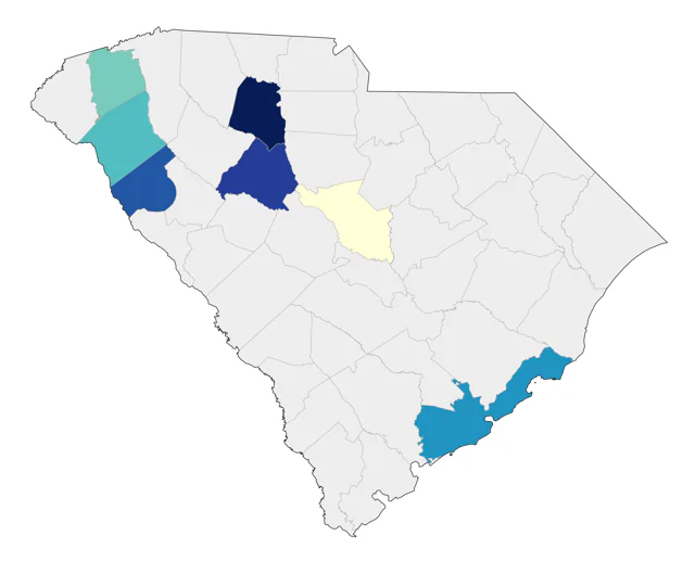 Say's Phoebe county map