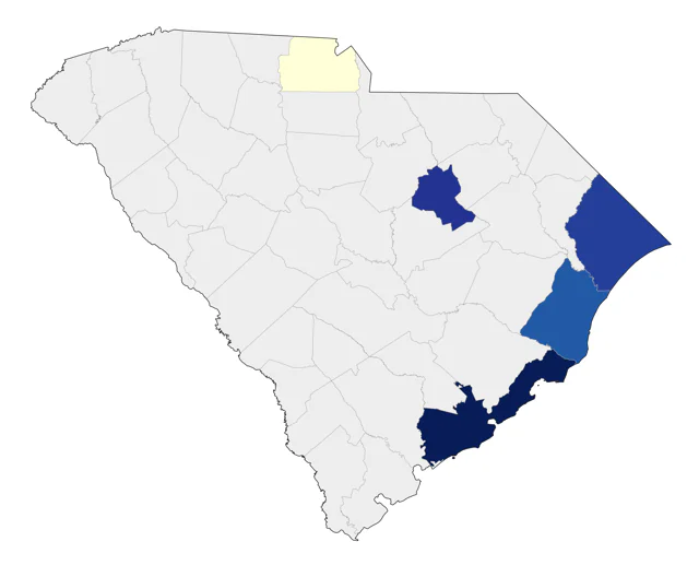 Snow Bunting county map