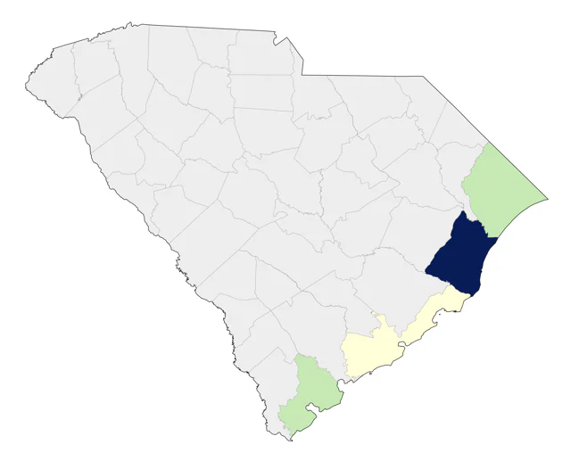 Sooty Shearwater county map