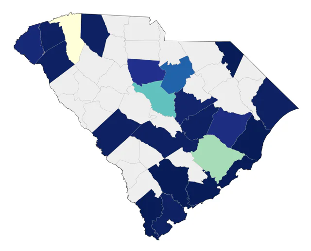 Stilt Sandpiper county map
