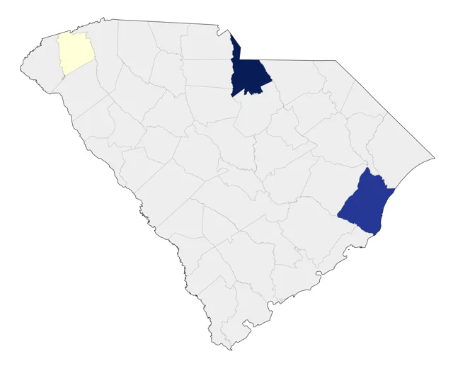 Townsend's Solitaire county map