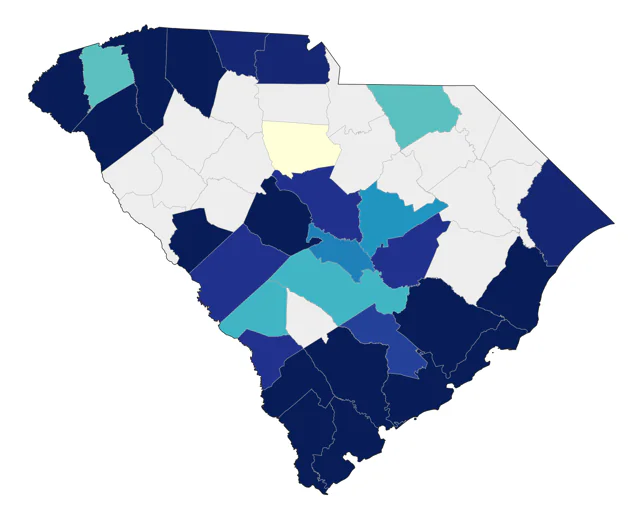 Virginia Rail county map