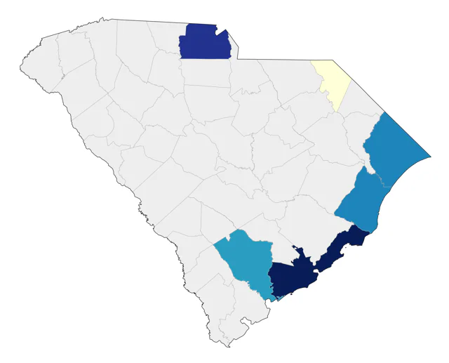 Western Grebe county map