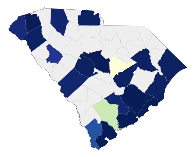 Western Tanager county map