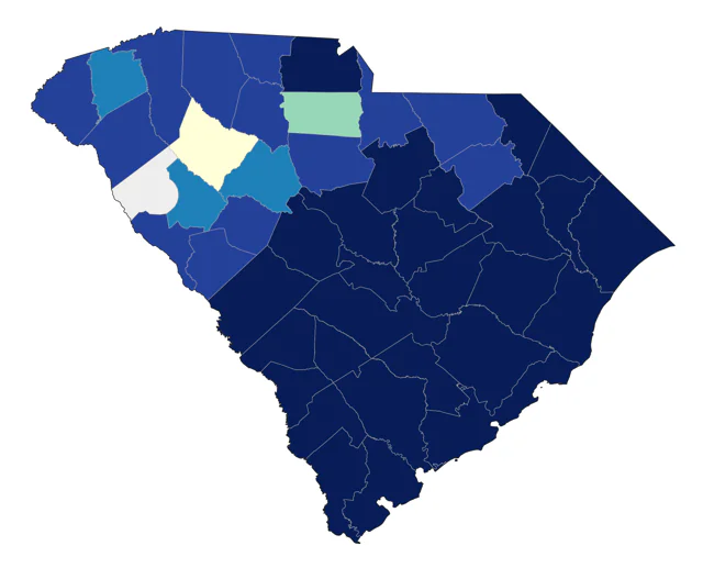 White Ibis county map