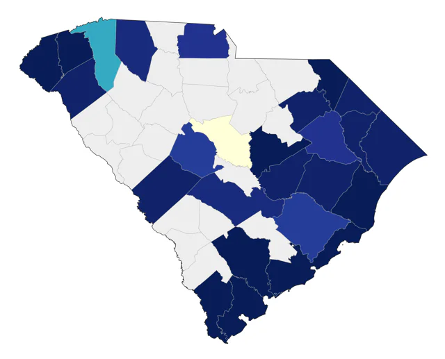 White-rumped Sandpiper county map