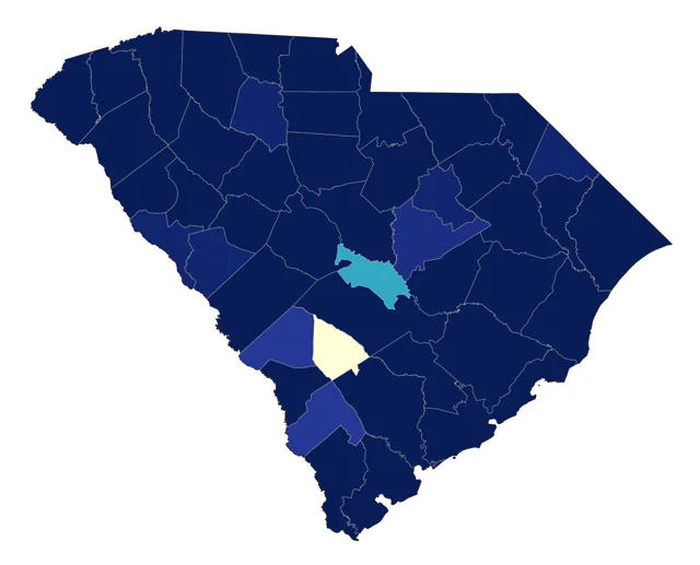 Worm-eating Warbler county map