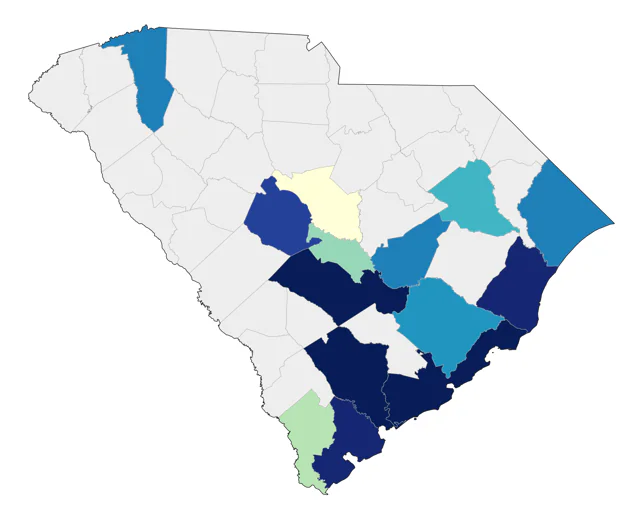 Yellow-headed Blackbird county map