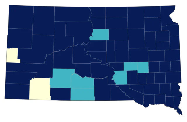 American Coot county map
