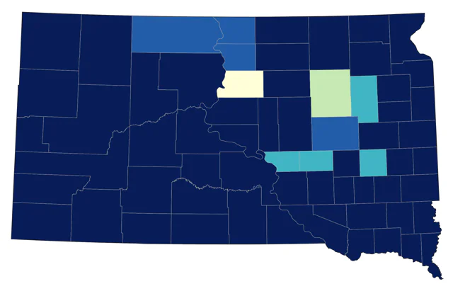 American Crow county map