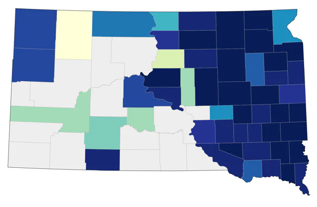 American Golden-Plover county map