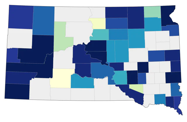 American Goshawk county map
