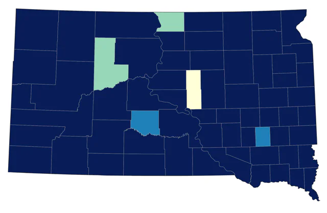 American Kestrel county map