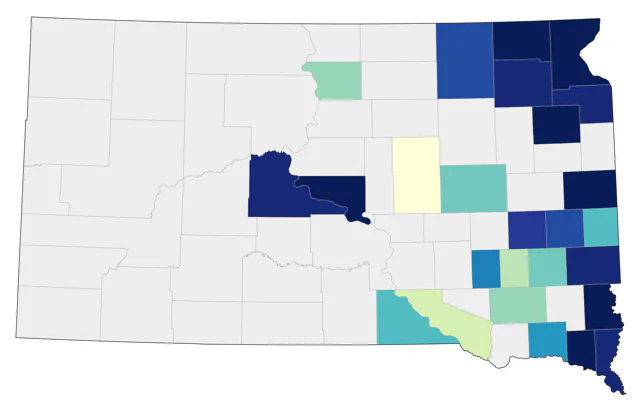 American Woodcock county map