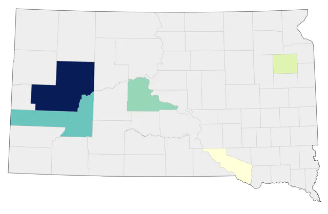 Anna's Hummingbird county map