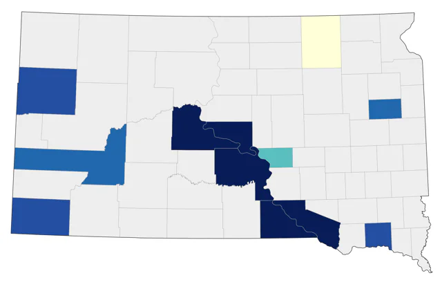 Barrow's Goldeneye county map