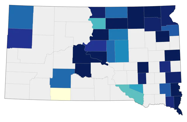 Bay-breasted Warbler county map