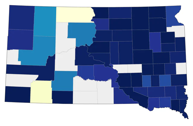 Black-bellied Plover county map