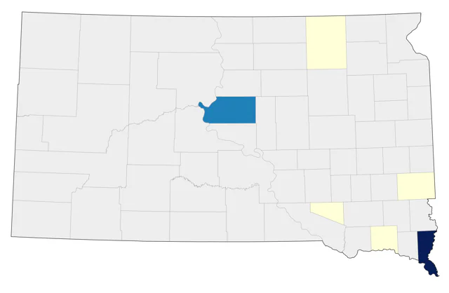 Black-bellied Whistling-Duck county map