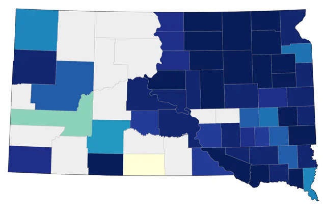 Black-crowned Night Heron county map