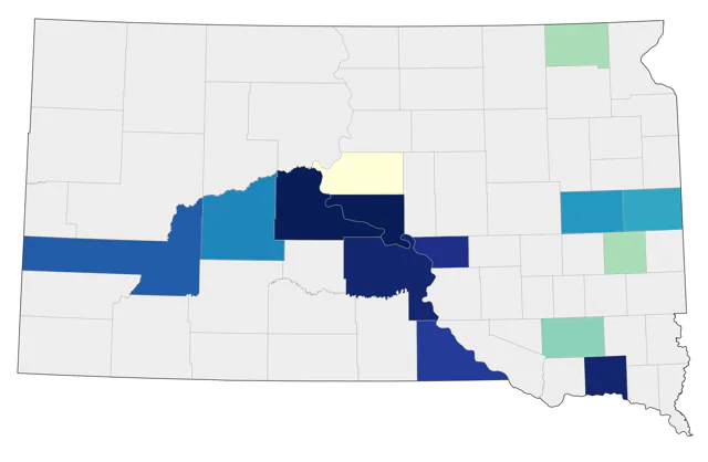 Black Scoter county map