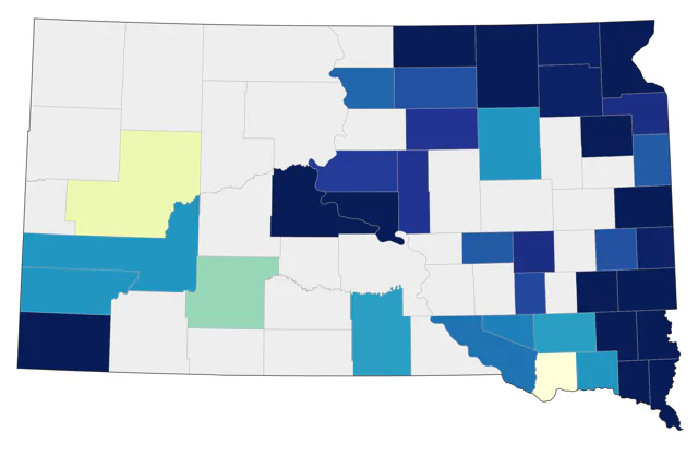 Blackburnian Warbler county map