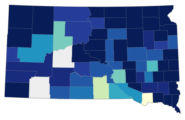 Blackpoll Warbler county map