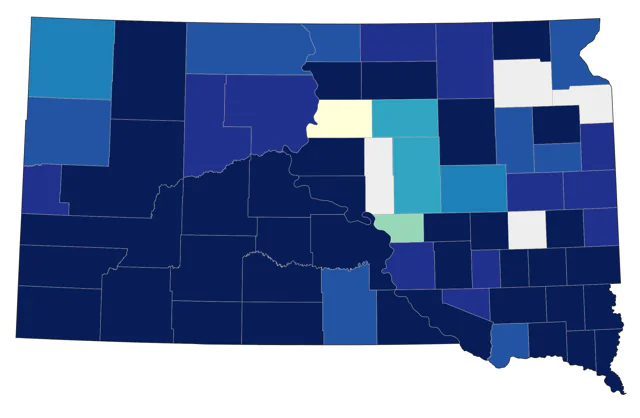 Blue Grosbeak county map