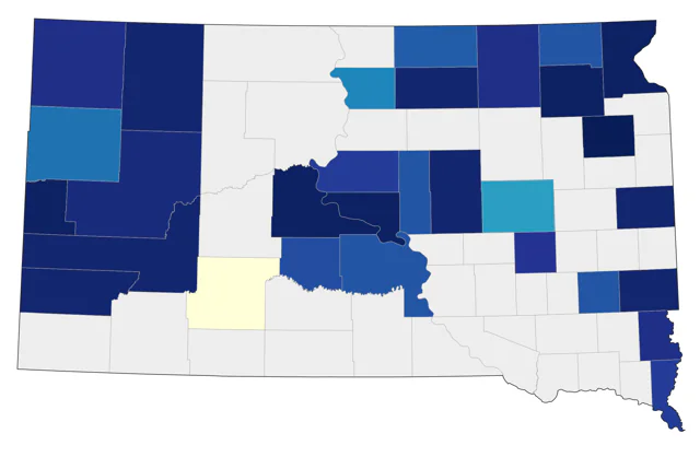 Bohemian Waxwing county map