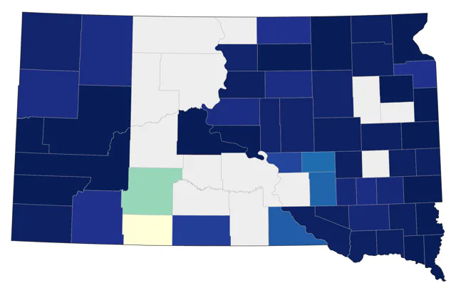 Brown Creeper county map
