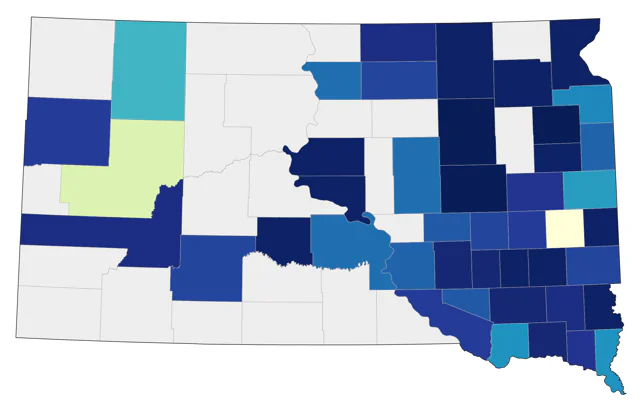 Buff-breasted Sandpiper county map