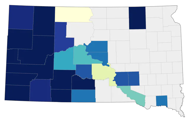 Bullock's Oriole county map
