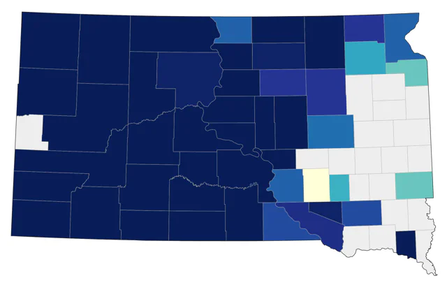 Burrowing Owl county map