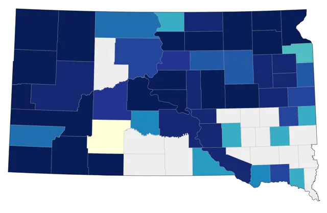 California Gull county map