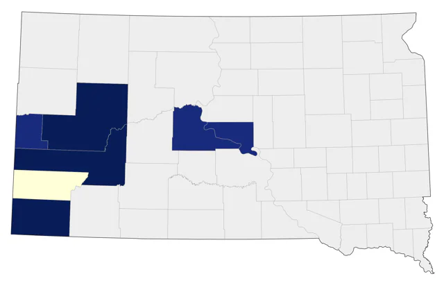Calliope Hummingbird county map