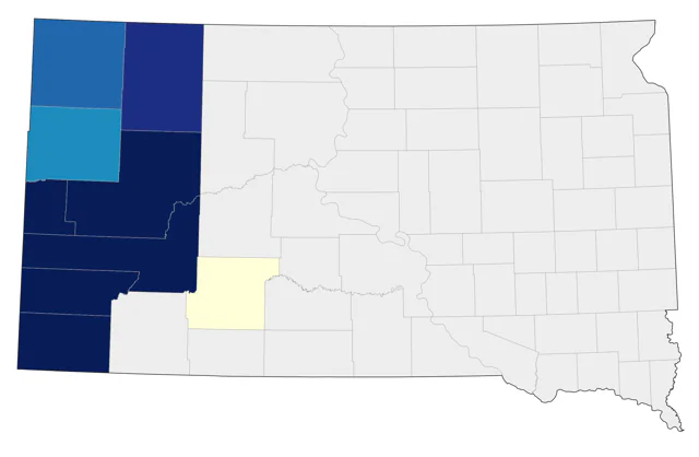 Cassin's Finch county map
