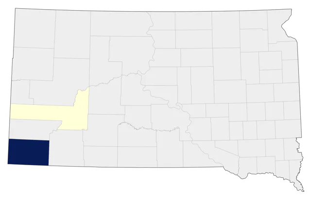 Cassin's Sparrow county map
