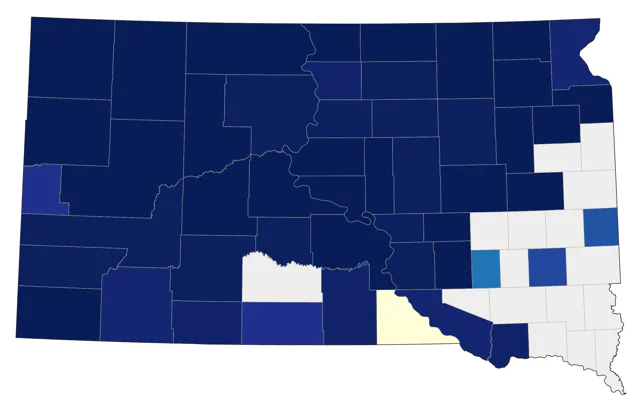 Chestnut-collared Longspur county map